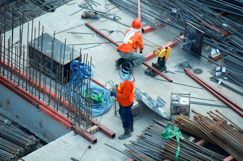 Construction professionals working